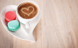 Coffee heart cookie art photography - didier mouron free wallpaper