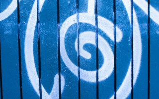 Blue wall white swirls fire - white swirl free wallpaper