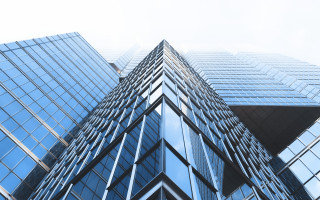 Tall building windows clock sky - architecture free wallpaper
