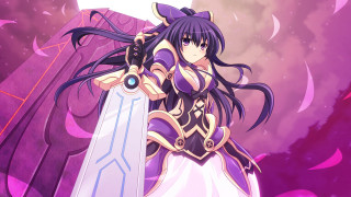 Purple dress sword night sky - a purple background free wallpaper