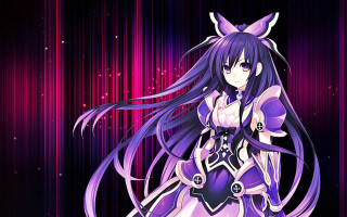 Anime girl long hair purple 5 - synchromism free wallpaper