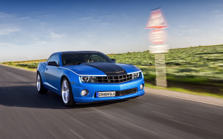 Blue car driving road green 4 - a road next free wallpaper