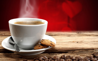 Coffee cookie saucer table coffee - coffee bean free wallpaper