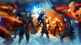Costumed group flash stage cyborg - costume free wallpaper