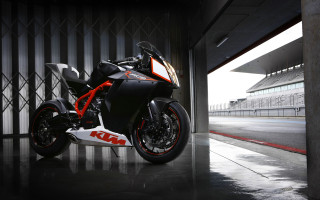 Motorcycle garage windows fenced puzzle - de stijl free wallpaper
