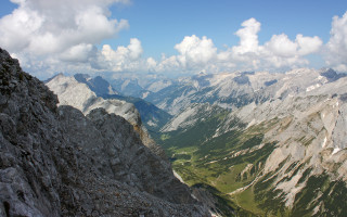 Mountain range valley view matte 2 - a high point of view free wallpaper