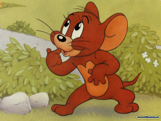 Cartoon character running grass mouse - the other hand free wallpaper