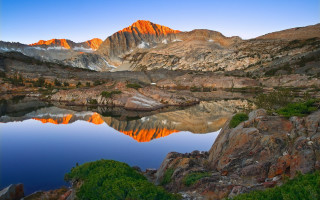 Mountain lake peak cloud forest - ansel adams free wallpaper
