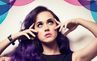 Purple hair black shirt popart - a woman free wallpaper