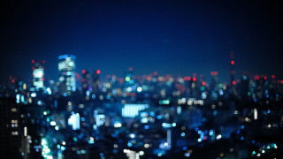 City lights night tiltshift underwater - the city free wallpaper