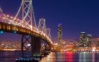 Night bridge city lights tokyo 2 - a city in the background free wallpaper for desktop