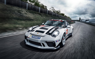 White sports car road fence - a fence and a fenced in area free wallpaper