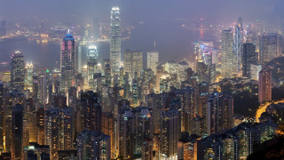 City lights fog night sky - a fog free wallpaper