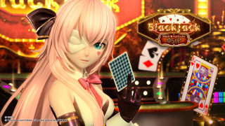 Woman holding cards casino machine - the background free wallpaper