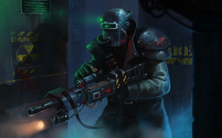 Man gas mask gun smoke - enki bilal free wallpaper