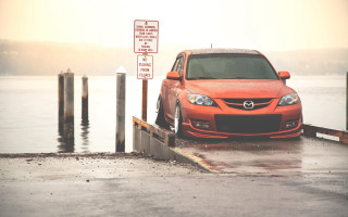 Car dock sign gloomy desert - andrew bell free wallpaper