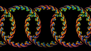 Colorful swirl design black background - an airbrush painting free wallpaper for desktop