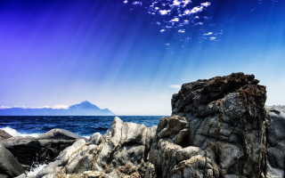 Cui bai beach mountain shore - a rock formation free wallpaper for desktop