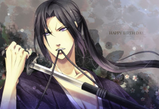 Woman sword birthday flowered shin - a happy birthday message free wallpaper