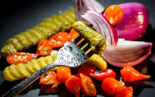 Fork food peppers onions knife - onion free wallpaper