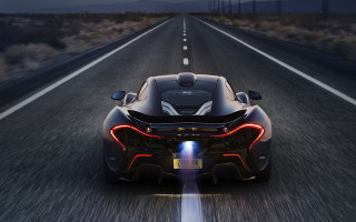 Black sports car night highway 2 - a highway free wallpaper