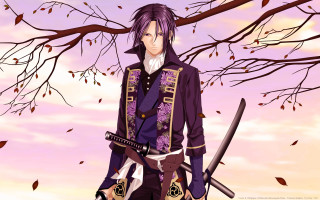 Man purple outfit holding sword - a purple outfit holding free wallpaper