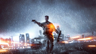Man gun rain city night - his hand in free wallpaper