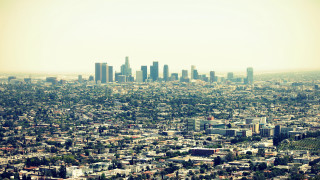 City trees sunset skyline bridge - elbridge ayer burbank free wallpaper
