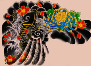 Fish flower back goldfish in - a goldfish free wallpaper