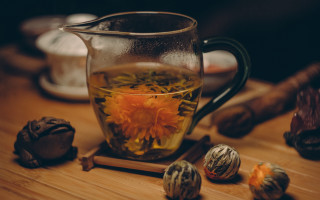 Tea flower spices stilllife spoon - shallow free wallpaper for desktop