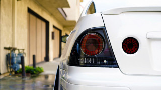 White car street building clock - rim free wallpaper