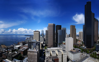 City skyline waterfront tokyo mountains - clyfford free wallpaper