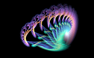 Colorful spiral fractals generative art - benoit b. mandelbrot free wallpaper for desktop