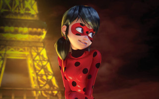 Cartoon redblackpolkadotdress eiffeltower panfuture promotional - panfuturism free wallpaper for desktop