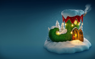 Christmas house lights green snake - a green snake free wallpaper