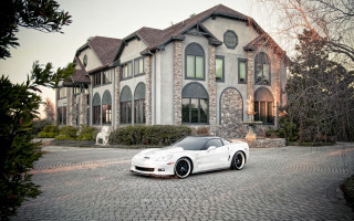 White sports car luxury house - luxury free wallpaper