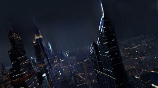 City night lights skyline aurora - building free wallpaper for desktop