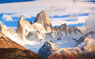 Mountain snow clouds horizon beach - the top free wallpaper