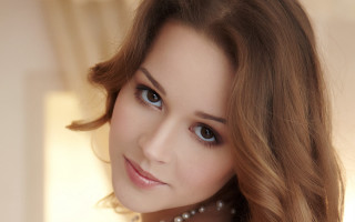 Long haired pearls rococo beautiful - elina karimova free wallpaper for desktop