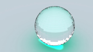 Glass ball blue glow light - a shadow free wallpaper