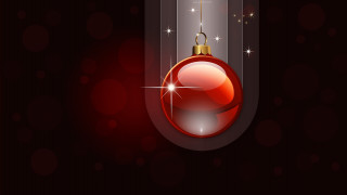 Red christmas ornament string dark - dark background free wallpaper