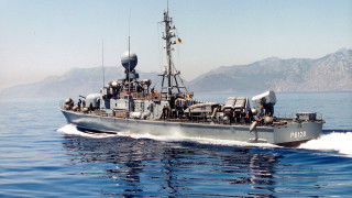 Battleship warship boat ocean mountains - rutkowski free wallpaper