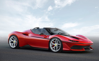 Red sports car road sky 2 - the road free wallpaper