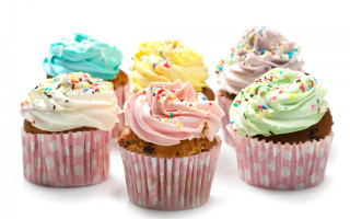 Cupcakes colorful frosting sprinkles christmas - clara peeters free wallpaper