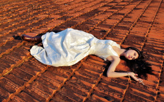 Woman dress cowboy hat gun - a storybook illustration free wallpaper