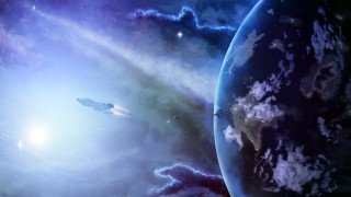Space station planet star milky - a space station free wallpaper