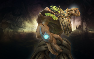 Stylized image of a giant - glowing free wallpaper