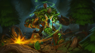 Tree fire glow trunk painting - a painting of a tree free wallpaper