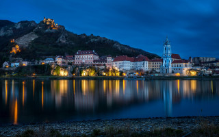 Heidelberg city lake night reflection - ferenc joachim free wallpaper