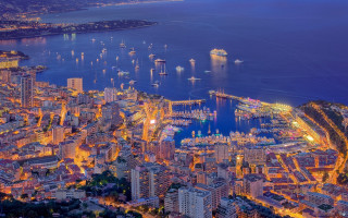 City night boats lights zenith - bernard meninsky free wallpaper
